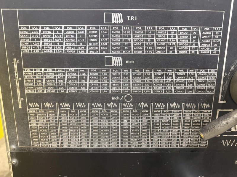 20" X 40" NARDINI MODEL #SZ2040T ENGINE LATHE 3-1/8" HOLE: YOBRO #24608
