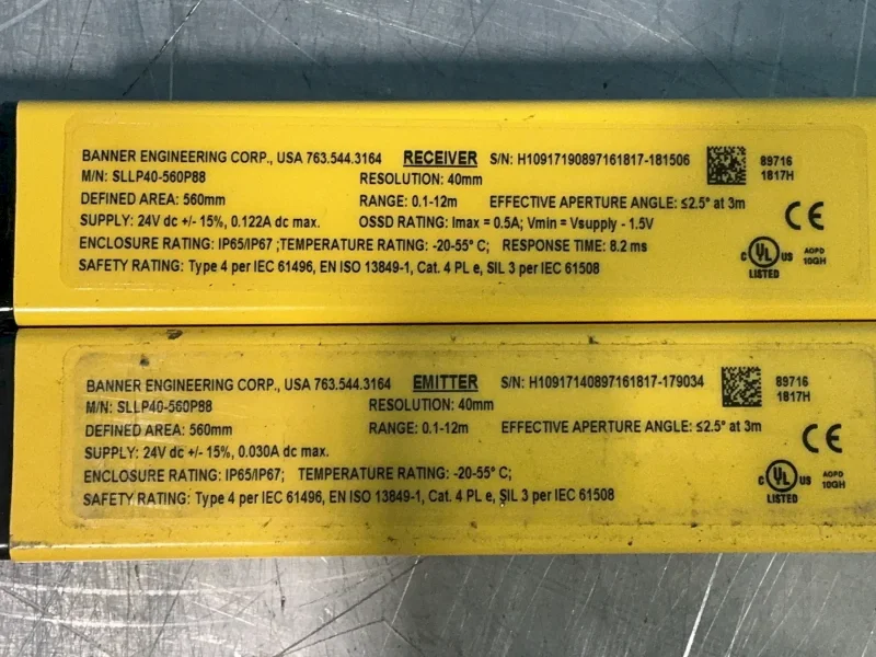 BANNER SAFETY LIGHT CURTAIN KIT  -  SLLP40-560-P88
