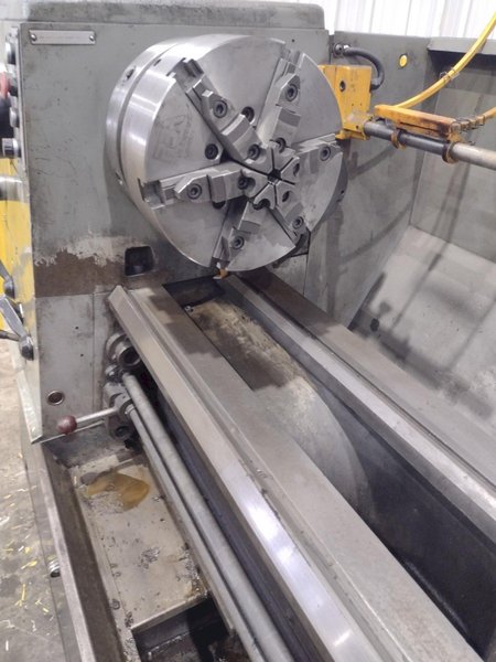21" x 120" CLAUSING COLCHESTER MODEL #21 ENGINE LATHE 3.5" SPINDLE HOLE: YOBRO #24560