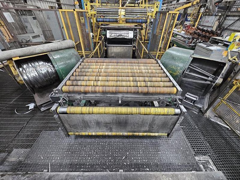 60” x .135” x 50,000 Lbs. Cincinnati/Herr-Voss Slitting Line. STOCK #0999625