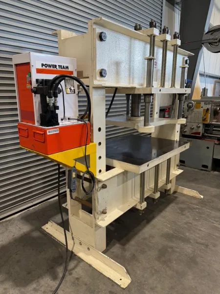 POWER TEAM 150 Ton Hydraulic H Frame Press 3 H.P. USA #7704