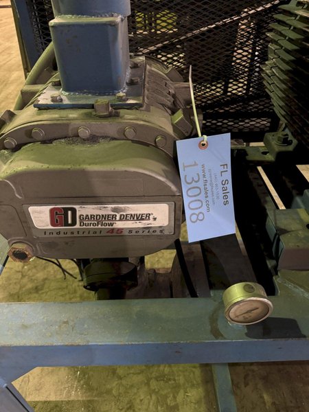 Gardner Denver Duraflow blower model GGDCADA s/n S473118, catalog # 4509, 4000 max. rpm with 40 hp motor