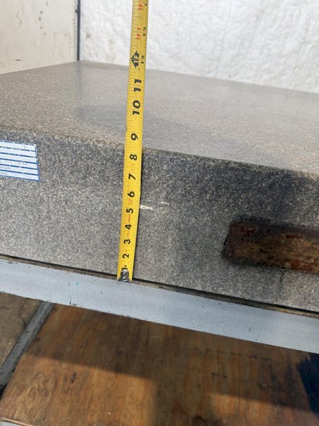48" X 36" X 8" GRANITE SURFACE PLATE W/ STAND. STOCK # 0112626.