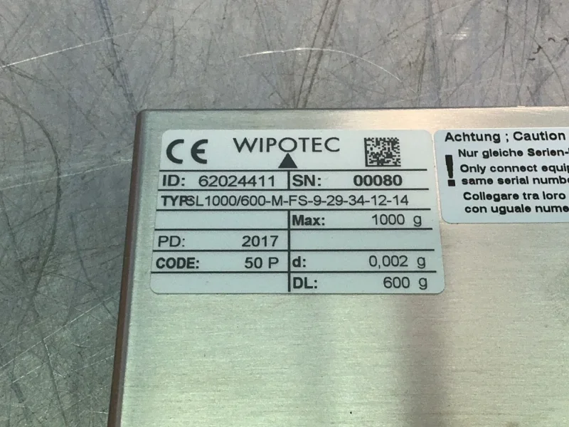 WIPOTEC LOAD CELL  -  6L1000/600-M-FS-9-29-34-12-14