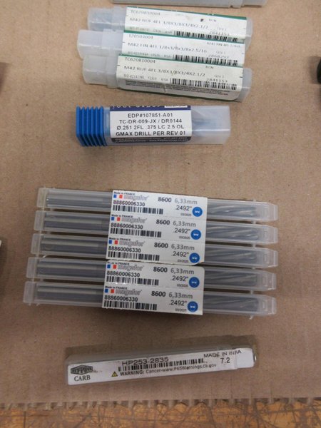 Carbide and HSS End Mills, Drills, Assorted Brands and Sizes.  OSG Guhring, Melin Widia and More- Auction Item