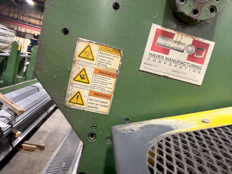 3" HAVEN MODEL #873 TUBE CUTOFF MACHINE WITH BUNDLE FEED : YOBRO #25045