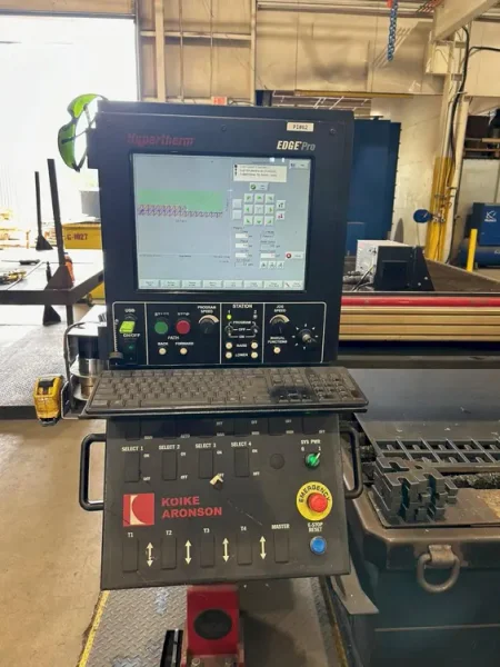 USED KOIKE ARONSON 8' X 20' 130 AMP HIGH DEFINITION CNC PLASMA CUTTER MODEL PLP-2500, Year: 2012