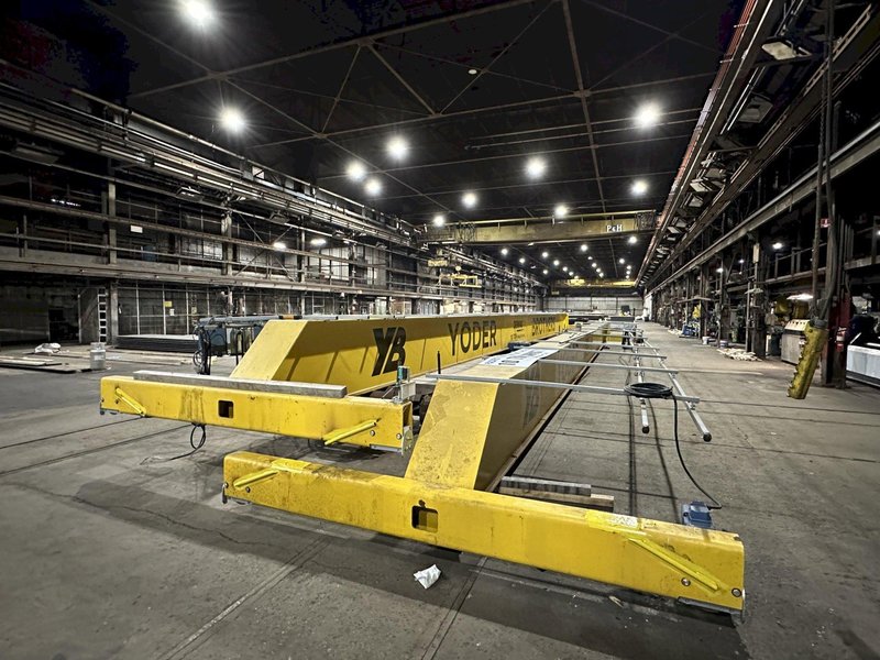 10 TON X 67'-4" SPAN DEMAG TOP RUNNING SINGLE GIRDER BRIDGE CRANE: STOCK #18204