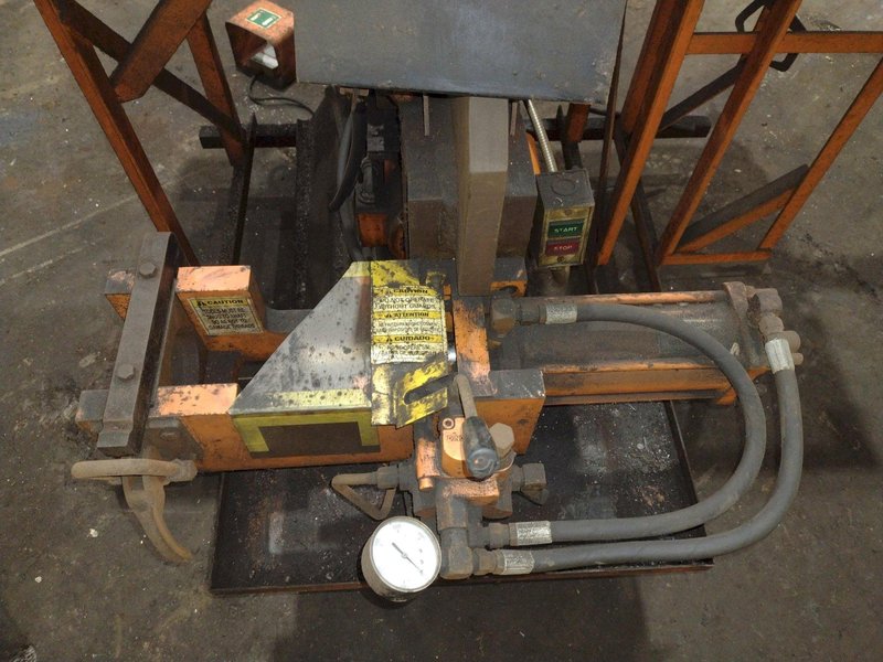 3" HUTH MODEL #2007 HYDRAULIC RAM TYPE TUBE BENDER &amp; END FORMER: STOCK #19709