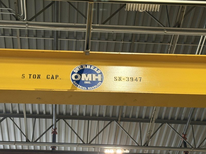 5 TON X 23'6" X 52' X 13' OMH SINGLE GIRDER OVERHEAD CRANE &amp; RUNWAY SYSTEM: YOBRO #26275
