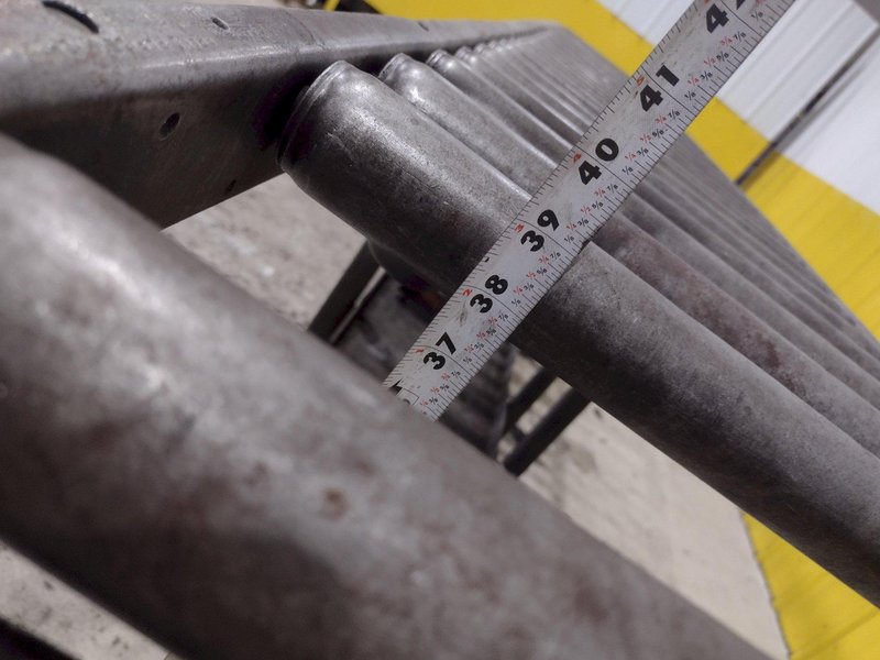 120&quot; LONG X 16&quot; WIDE X 39&quot; ROLLER CONVEYOR: STOCK #21840