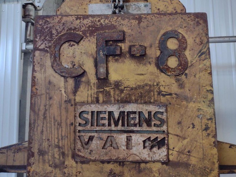 80,000 LB 40 TON SIEMENS MODEL #CF-8 POWERED ADJUSTABLE COIL GRAB LIFTER: STOCK #15087