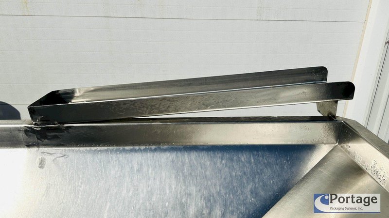 Vegetable / Produce Sorting / Washing / Cleaning / Holding Station  |  S.S. V-Bottom Trough w/Bottom Discharge
