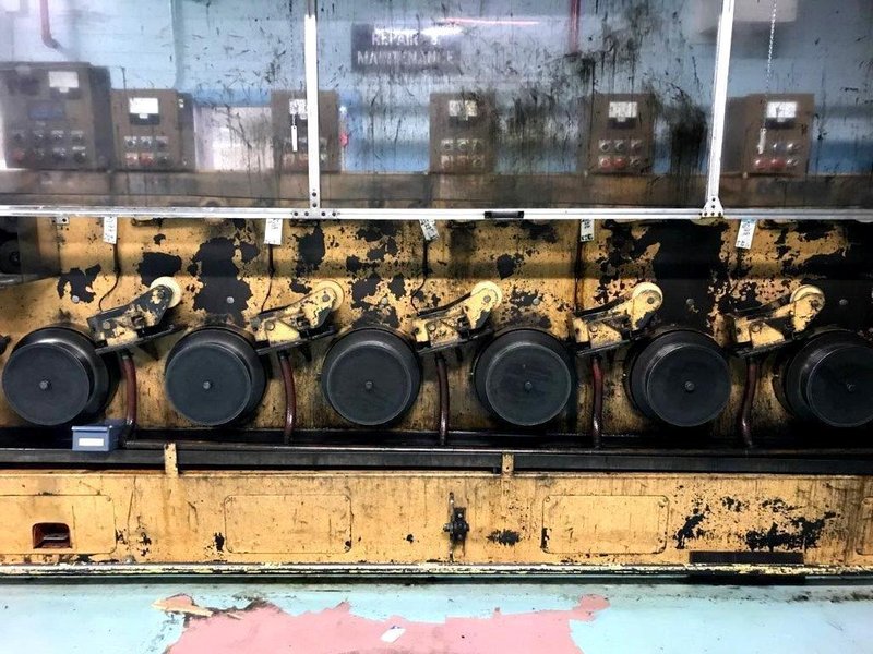 6 BLOCK MACBEE MODEL 6HFME WIRE DRAWING MACHINE Stock # 14195