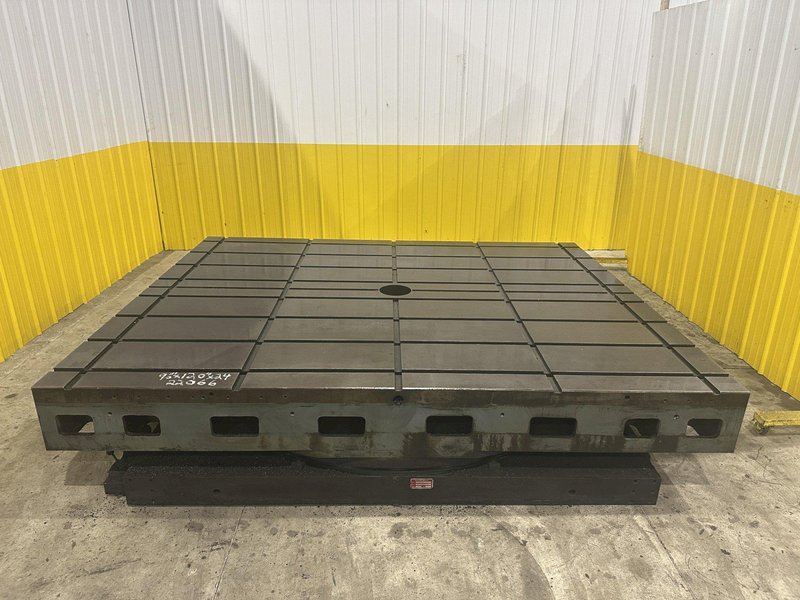 96&quot; X 120&quot; GIDDINGS &amp; LEWIS T SLOT POWERED AIR LIFT ROTARY TABLE: STOCK #22066