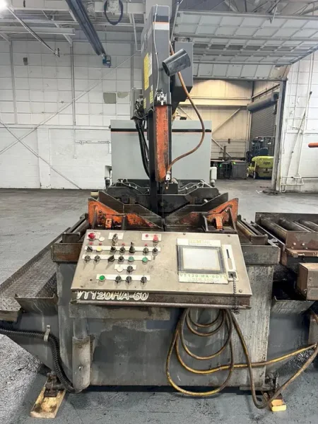 USED HEM 18" X 24" FULLY AUTOMATIC TILT FRAME VERTICAL BANDSAW MODEL VT120 HA-60 TS, Year: 2012