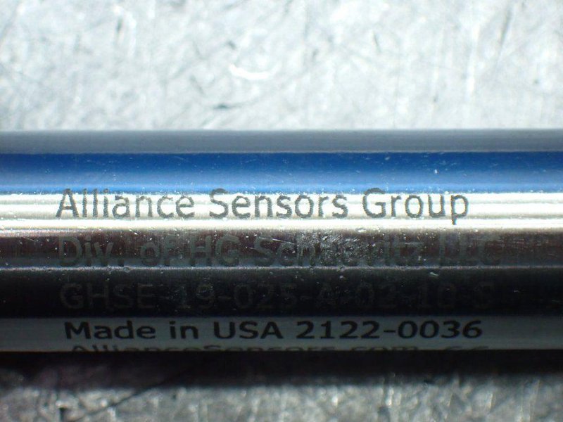 ALLIANCE SENSORS GROUP 2 LINEAR VARIABLE INDUCTIVE TRANSDUCER POSITION SENSORS  -  GHSE-19-025-A-02-10-S
