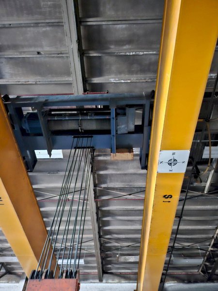 40 TON X 48' SPAN MUNCK LOADRUNNER OVERHEAD BRIDGE CRANE. STOCK # 0982226