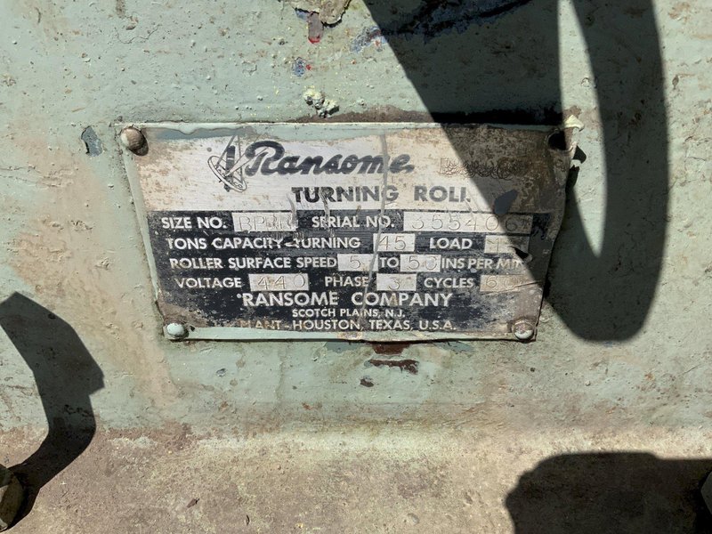 60 TON RANSOME TANK TURNING ROLLS: STOCK #81053