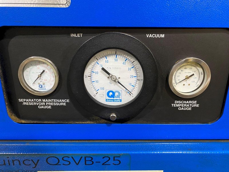 25 HP QUINCY QSVB-25 VACCUUM PUMPM STOCK# 2844