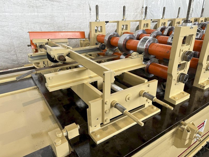 10 STAND X 3.5&quot; ARBOR X 42&quot; BRADBURY STANDING SEAM 360 &amp; STANDING SEAM RAFTED ROLLFORMER. STOCK # 0733822