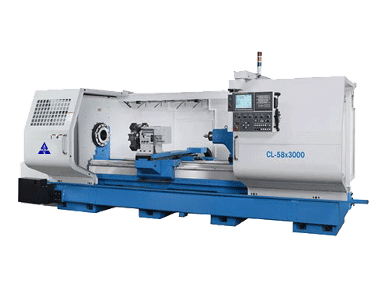 35&quot;X240&quot; ACRA MODEL CL-58B HOLLOW SPINDLE CNC FLAT BED LATHE WITH FANUC OITD CONTROLLER