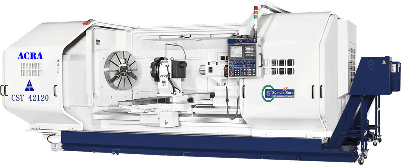 46&quot; X 80&quot; ACRA MODEL CST4680 HOLLOW SPINDLE CNC FLAT BED LATHE WITH FANUC OITF CONTROLLER