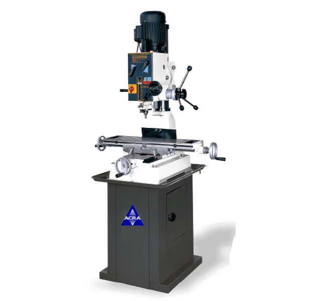 ACRA MODEL RF-40 GEAR HEAD BENCH TYPE MANUAL MILLING/DRILLING MACHINE
