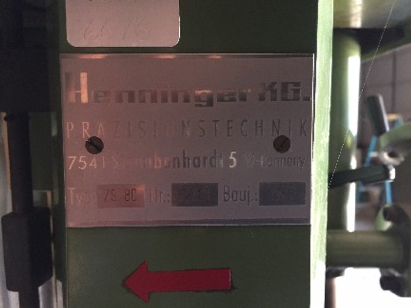 Henninger KG. ZS80 Center Grinder 1986