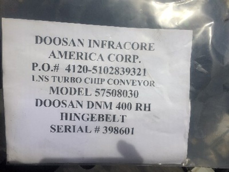 LNS Turbo Chip Conveyor New Fits Doosan DNM400 CNC Mill