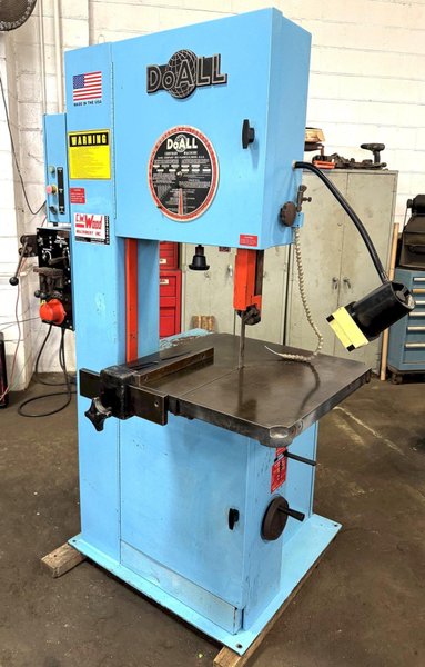 20" DoAll Vertical Band Saw 2013-V, 13" Under Guide, 55-2200 FPM, 26" x 26" Tbl., Clean