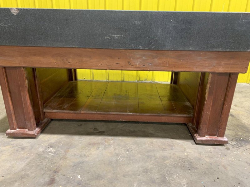 6&#039; X 4&#039; X 8.5&quot; BLACK GRANITE PRECISION LAYOUT SURFACE PLATE WITH STAND: STOCK 16236
