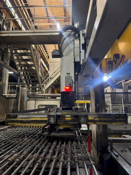 630 TON LOIRE SAFE HOT STAMPING HYDRAULIC PRESS LINE W/ ROLLER HEARTH FURNACE