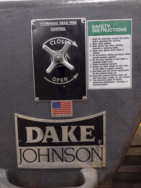 11" X 18" DAKE JOHNSON MODEL #JH10 HORIZONTAL BANDSAW: YOBRO #24813