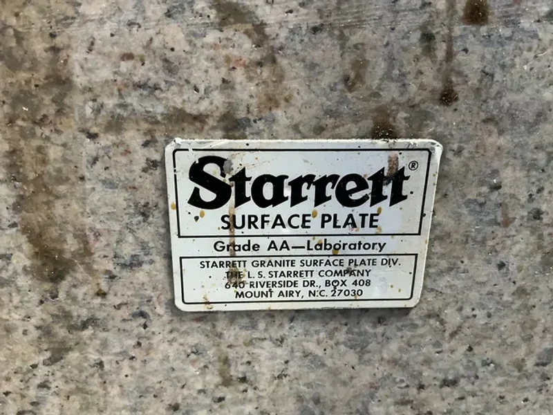 STARRET 36” X 72” X 6" GRANITE SURFACE PLATE