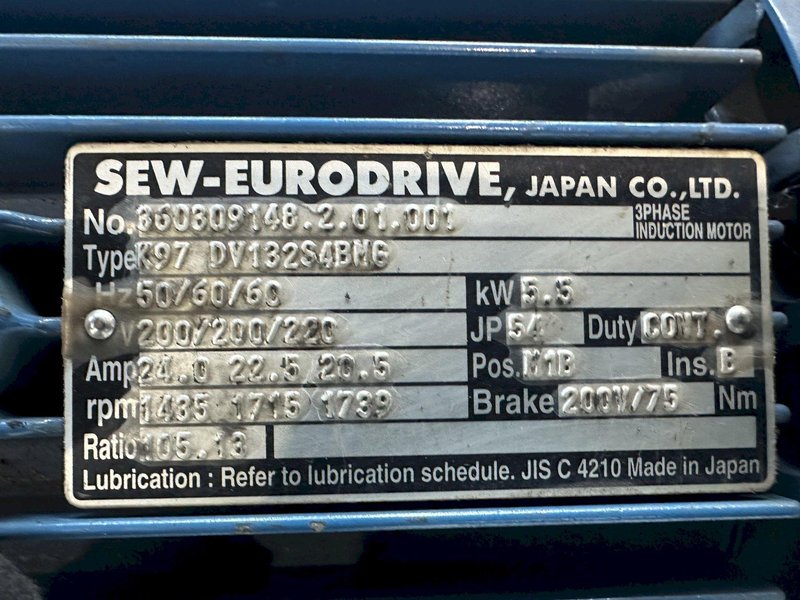 SEW-EURODRIVE K97-DV132S4BMG GEAR MOTOR. STOCK # 0149523