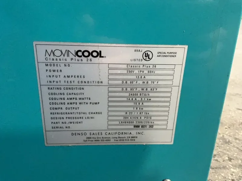MOVINCOOL 24000 BTU/H SPOT COOLER  -  CLASSIC PLUS 26