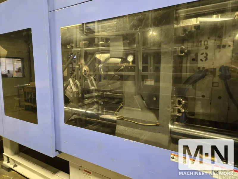 496 TON 43 OZ JSW MODEL J450AD-1400H ELECTRIC INJECTION MOLDING MACHINE MFG 2008