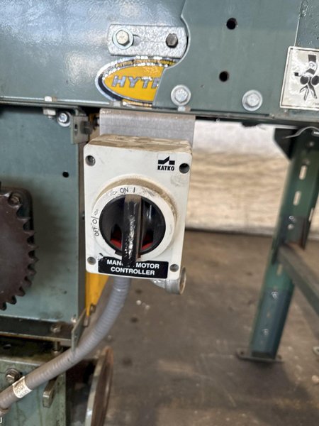 18" WIDE X 48"/60" LONG HYTROL POWERED BELT CONVEYORS. STOCK # 0640023.