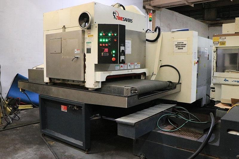37&quot; TIMESAVERS, LYNX SERIES, WET TWO HEAD BELT GRINDER, DEBURRING &amp; FINISHING, MODEL: LYNX 37MWT-DB-60
