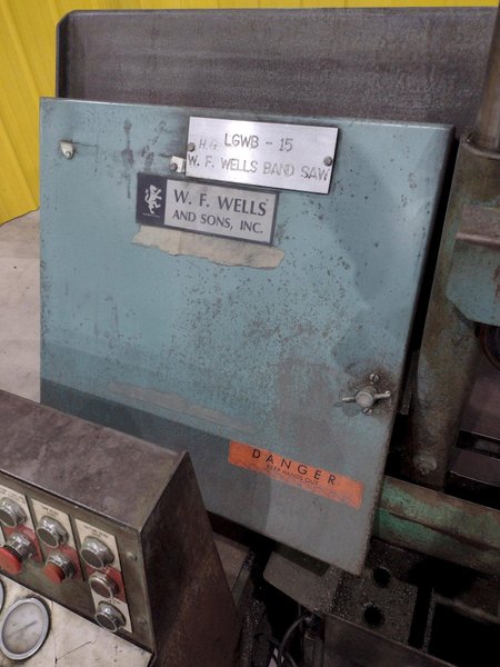 16" x 20" W.F. WELLS MODEL #F-16-2 HYDRAULIC  TWIN POST HORIZONTAL BANDSAW: STOCK #20094