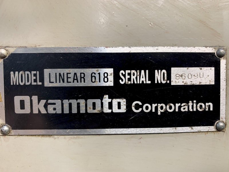 Okamoto Linear Model 618 6"X 18" Surface Grinder