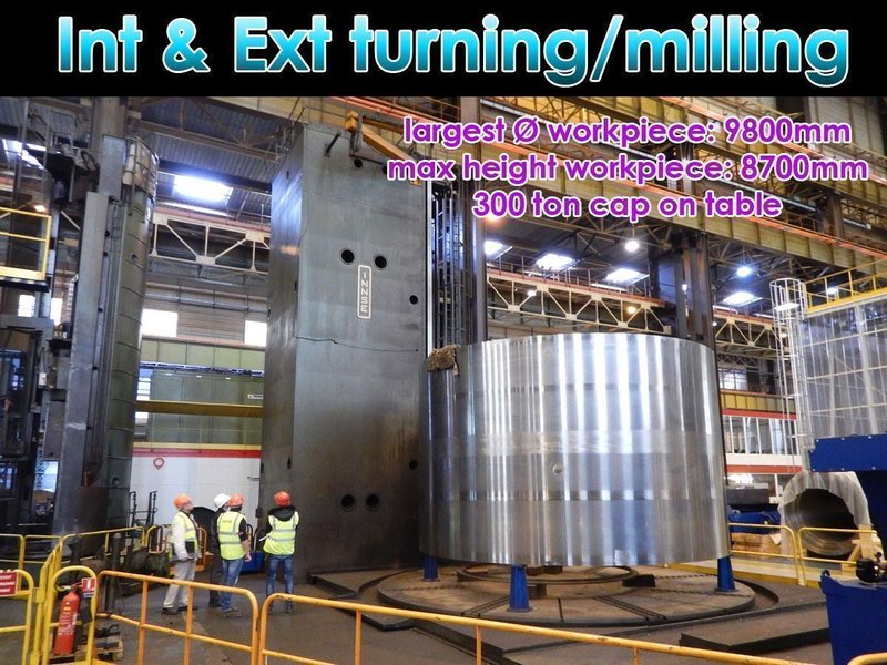 Innse - int &amp; ext milling Ø 9800 mm CNC