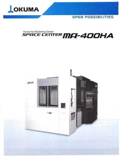 OKUMA "Space Center" Model MA-400HA CNC Horizontal Machining Center, New 2003.