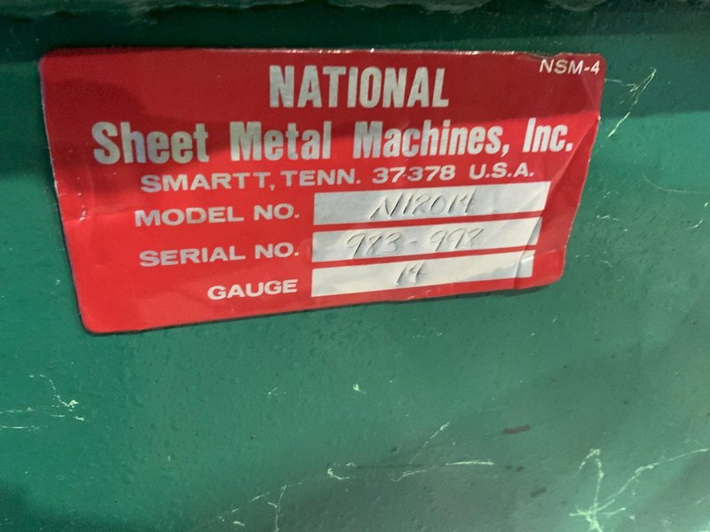 10' X 14 GA NATIONAL HAND MODEL #N12014 BRAKE: STOCK #81354