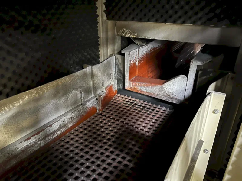 USED ALMCO MODEL V-14120 CONTINUOUS THRU-FEED VIBRATORY FINISHING SYSTEM, Year: 2022