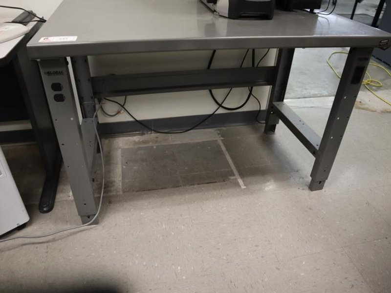 Global Work Bench, Steel Adjustable Height - NO CONTENTS- Auction Item