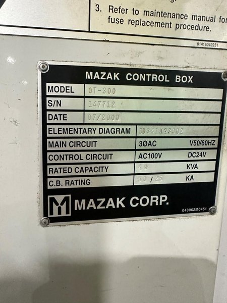 Mazak QuickTurn 300 x 1250 CNC Lathe