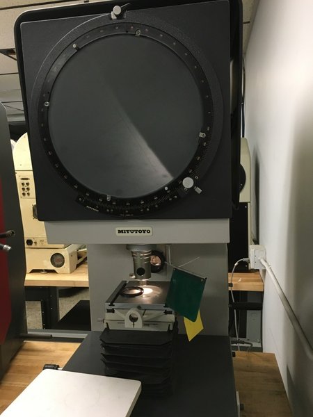 12&quot; Mitutoyo Model PJ300 Bench Top Vertical Beam Optical Comparator, S/N 10883. 