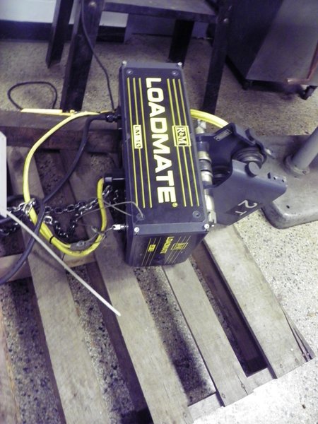 R&amp;M Loadmate LM10 1 ton hoist with 2 ton push trolley - offered as shown 